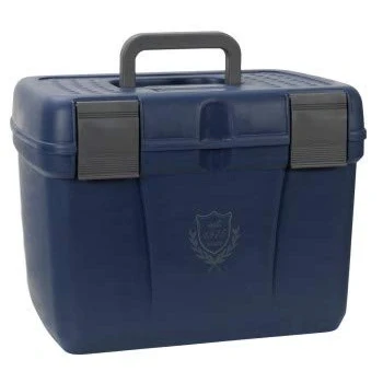 Image of PFIFF 101562 223 1 Grooming Box for Horses, Sturdy, Small, Blue/Grey