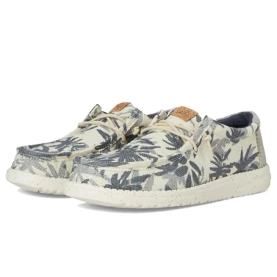 Image of Hey Dude Men&#039;s Wally Palm Jute Loafer, Egret/Cloud Blue, 12