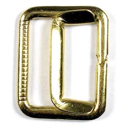 Image of Metal Waistcoat Vest Buckle Slider Fastener Gold Colour 2.5cm x 2cm Pack of 1