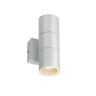 Image of KnightsBridge 230V IP54 GU10 Up and Down Wall Light White