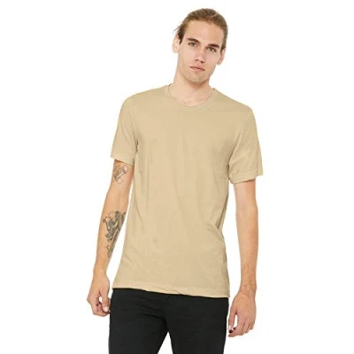 Image of Bella + Canvas Mens Jersey Short Sleeve T Shirt, Color: Soft Cream, Size: Small