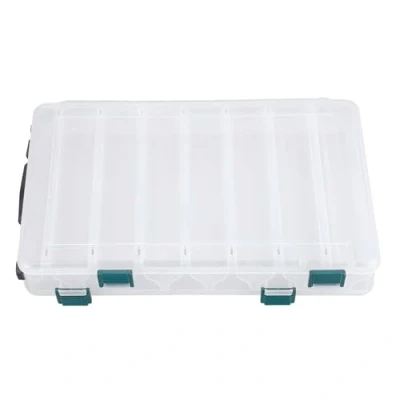 Image of VIFER Double Sided Plastic Fishing Lure Storage Box Transparent Organizer Accessories (14 Slots)