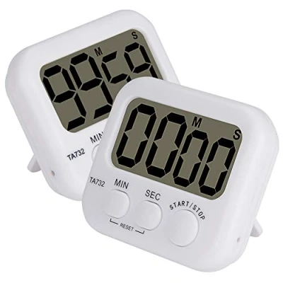 Image of stonylab 2pk Digital Timer, 2 Pack Basic High Decibel Loud Alarm Countdown Timer Kitchen Event with Magnetic Back and Large Digits