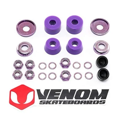 Image of Venom Skateboards Trucks Universal Bushing &amp; Nuts Rebuild Kit Cylinder Hard 96a