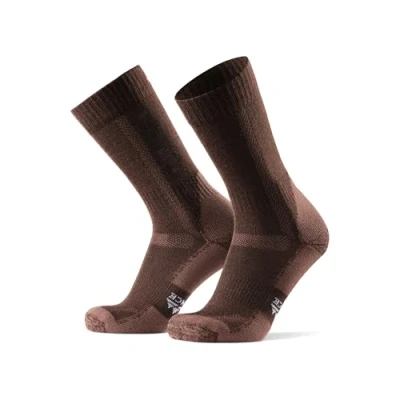 Image of DANISH ENDURANCE Hiking Thermal Socks, Merino Wool Walking Premium Comfort Work Cushioned Blister Warm Winter for Men &amp; Women, Unisex, Oak Brown, 9 12
