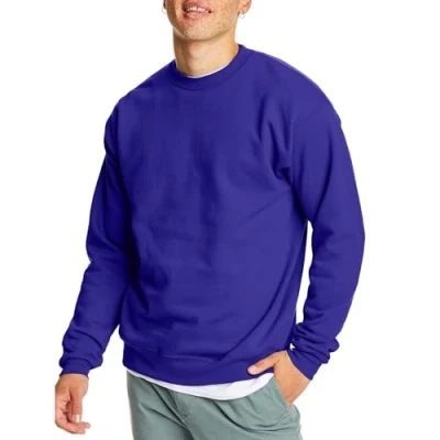 Image of Hanes Men&#039;s EcoSmart Sweatshirt, Purple, S
