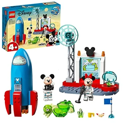 Image of LEGO 10774 Disney Mickey Mouse and Friends Minnie Mouse’s Space Rocket Building Toy with Figures, Gifts for 4 Plus Year Old Girls &amp; Boys