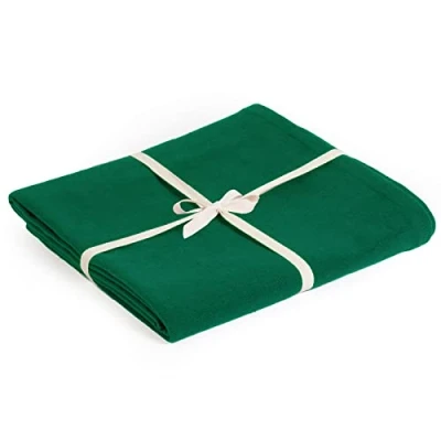 Image of Yoga Studio Organic Cotton Blanket (Jade Green)