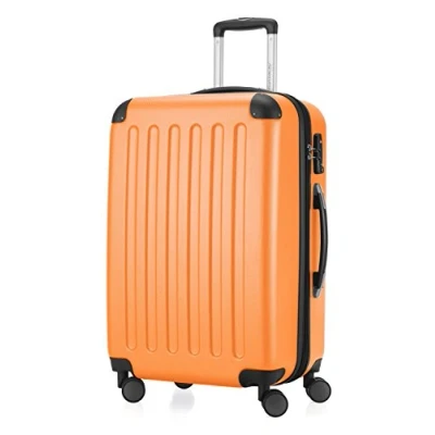 Image of HAUPTSTADTKOFFER SPREE hard shell suitcase, trolley travel 4 double wheels, Orange, 65 cm Koffer, Case
