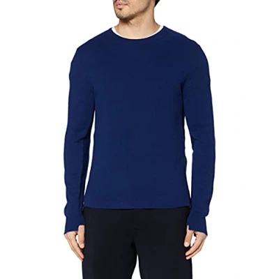 Image of FALKE Men&#039;s crew neck T Shirt, mens, 60030, deep sea, S