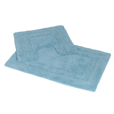 Image of Showerdrape Pinnacle Cobalt 2 Piece 100% Cotton Bath Mat Set