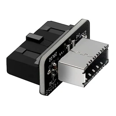 Image of xbiez USB Type E Female To 19 Pin Male Adapter For Internal Motherboard Connection Vertical Header Splitter C