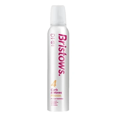 Image of Bristows Curls &amp; Waves Hair Mousse, 200ml, curl definition, 24 hour hold, adds volume shine