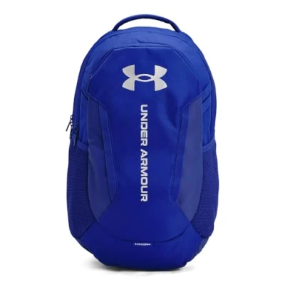 Image of Under Armour Unisex&#039;s Hustle 6.0 Backpack, (401) Royal/Royal/Metallic Silver, One Size