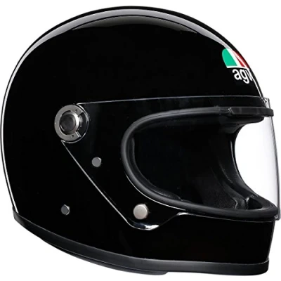 Image of AGV X3000 ECE 22 05 Solid Motorbike Full Face Helmet Legends, Vintage Retro Style, Black, S