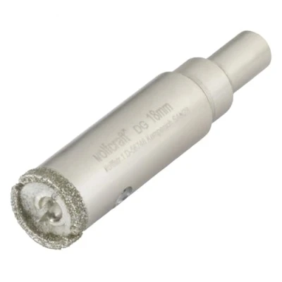 Image of wolfcraft “Ceramic Diamond Coated Annular Bit, Ø 18 mm I 5920000 For plumbing and electrical installations in tiles, cutting depth 45