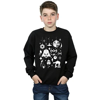 Image of Star Wars Boys Christmas Decorations Sweatshirt 12 13 Years Black