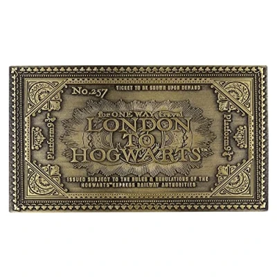 Image of Harry Potter Limited Edition Replica Hogwarts Express Metal Train Ticket