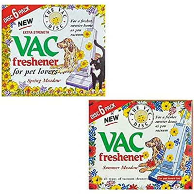 Image of Karrma Ltd. Pack Of 12 Disc Vac Air Freshener Vacuum Cleaner, Fresheners for Pet Lovers Fits All Cleaners Hoover Home Office Cleanliness 6 summer + Spring