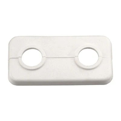 Image of CORNAT T384000 Double Flap Rosette White Plastic 15mm 2 pcs, 15 mm