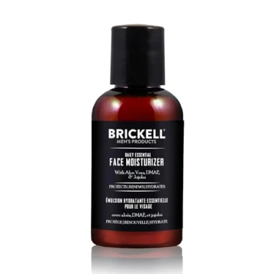 Image of Brickell Men&#039;s Daily Essential Face Moisturizer for Men, Natural and Organic Fast Absorbing Lotion with Hyaluronic Acid, Green Tea, Jojoba, 59 mL, Scented