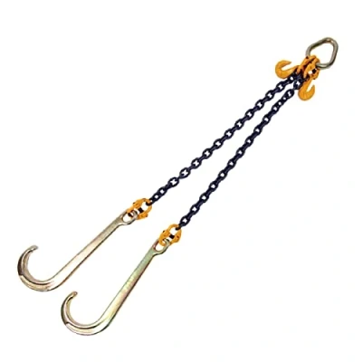 Image of J Hook Heavy Duty V Assembly with Chain for Winching &amp; Vehicle Recovery