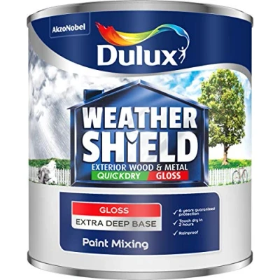 Image of Dulux Weathershield Quick Drying Exterior Gloss 1L Extra Deep