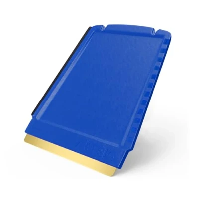 Image of L &amp; P Car Design L&amp;P A052 Ice Scraper Murska Brass Original Finnish 90mm trapezoid