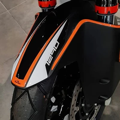 Image of Resin Bike Motorcycle 3D Stickers Compatible with KTM 1290 Super Adventure S 2021. Central Front Fender Protection from Bumps and Scratches. Gadget Moto