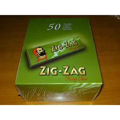 Image of Zig Zag King Size Green Cigarette Rolling Papers 50 Booklets