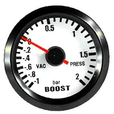 Image of E Support™ Car Motor Vehicle Black Face 2&quot; 52mm Pointer Boost Gauge 1 2 Bar Meter