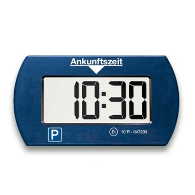 Image of Needit Park Mini blue electronic parking disc digital meter with official approval of the german federal motor transport office
