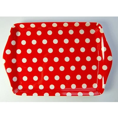 Image of Melamine Small Polkadot Snack Tray Picnic Party