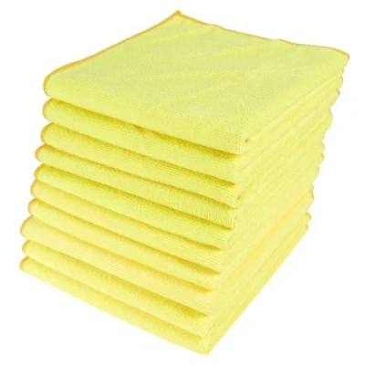 Image of 30pk Yellow Large Microfibre Home Valeting Dusters Polishing Cleaning Cloths