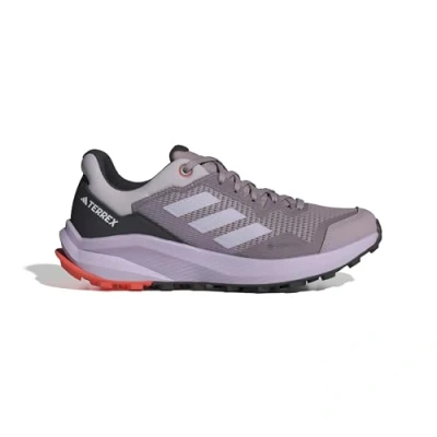 Image of adidas Women&#039;s Terrex Rider Gore TEX Trail Running Shoes, preloved fig/Silver Dawn/Orange, 10 UK