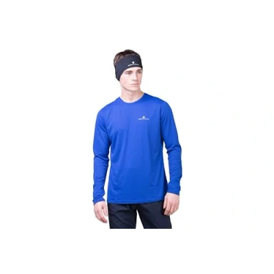 Image of Ronhill Running, Men&#039;s Core L/S Tee, DrkCobalt/BrightWhite, S