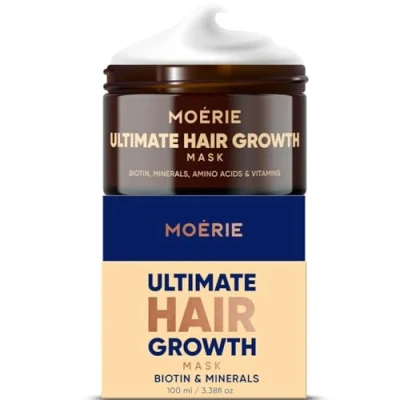 Image of Moerie Mineral Hair Growth &amp; Repair Mask Restorative Treatment For Longer, Thicker, Fuller Vegan Products Paraben Free 3.4 oz (96.4g)