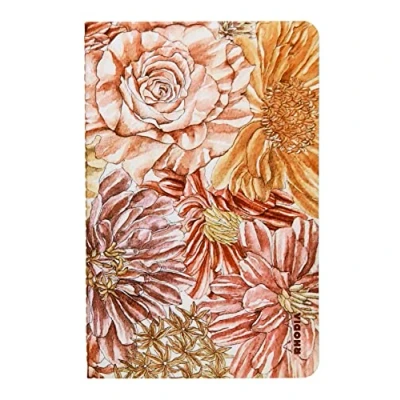 Image of RHODIA 120029C Stitched notebook 11x17 cm Lined 64 pages Ivory Clairefontaine paper 90 g/m Soft Touch Cover Orange Botanical Collection