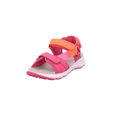Image of Superfit Criss Cross Sandals for kids, Size: 11K, Pink/orange Textile/synthetics
