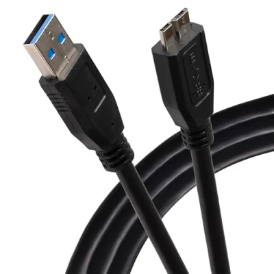 Image of Maplin USB A to Micro B V3 Cable 0.75m, Charging &amp; Syncing, for connecting external hard drives smartphones compatible with Western, Seagate Expansion, Toshiba Canvio, Samsung Note 3 Galaxy S5