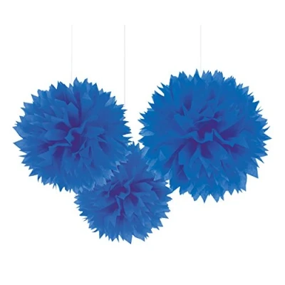Image of Amscan 18055 105 55 Fluffy Dec Bright Royal Blue