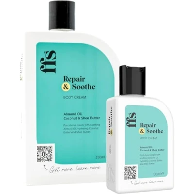 Image of 50ml &amp; 150ml Repair Soothe Post Shave Body Creams for Women w/Shea Butter, Almond Oil, Coconut Butter Paraben Cruelty Free Moisturiser Dry Skin FFS Beauty Sensitive