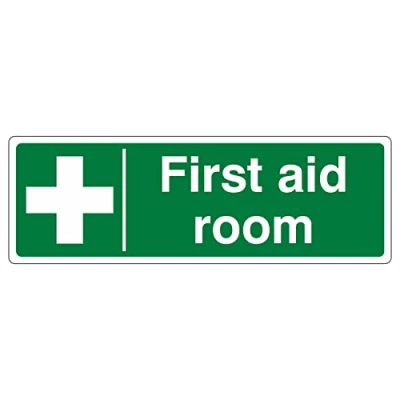 Image of 450mmx150mm First Aid Room Sign Rigid Plastic