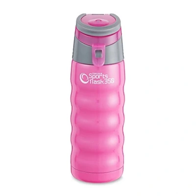 Image of Pioneer Stainless Steel Sports Flask, Double Wall Vacuum Insulated Drinks Bottle, 350ml, Pink