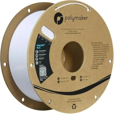 Image of Polymaker PolyLite PLA 1.75mm 1kg Cold White