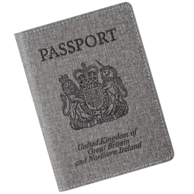 Image of RFID Blocking Passport Holder Cover &amp; Travel Wallet PU Leather Organiser for Credit Cards, Boarding Pass and ID Cards Accessories Men&amp;Women (Grey)