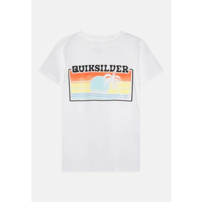Image of Quiksilver SUN Faded Unisex Print Tshirt for kids, Size: 16t, Aquifer
