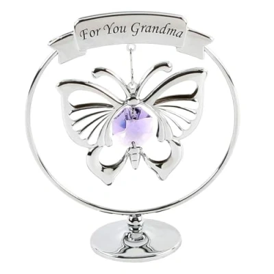 Image of For you Grandma Strass Swarovski Crystal Butterfly Design by Crystocraft