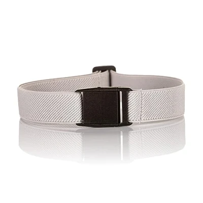 Image of Olata Children’s Elasticated Belt with Plastic Clip Buckle (5 15 Years). Light Grey