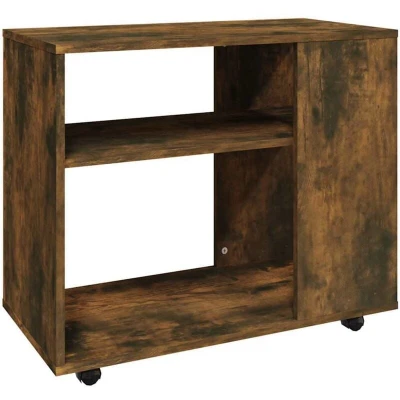 Image of vidaXL Side Table Smoked Oak 70x35x55 cm Engineered Wood